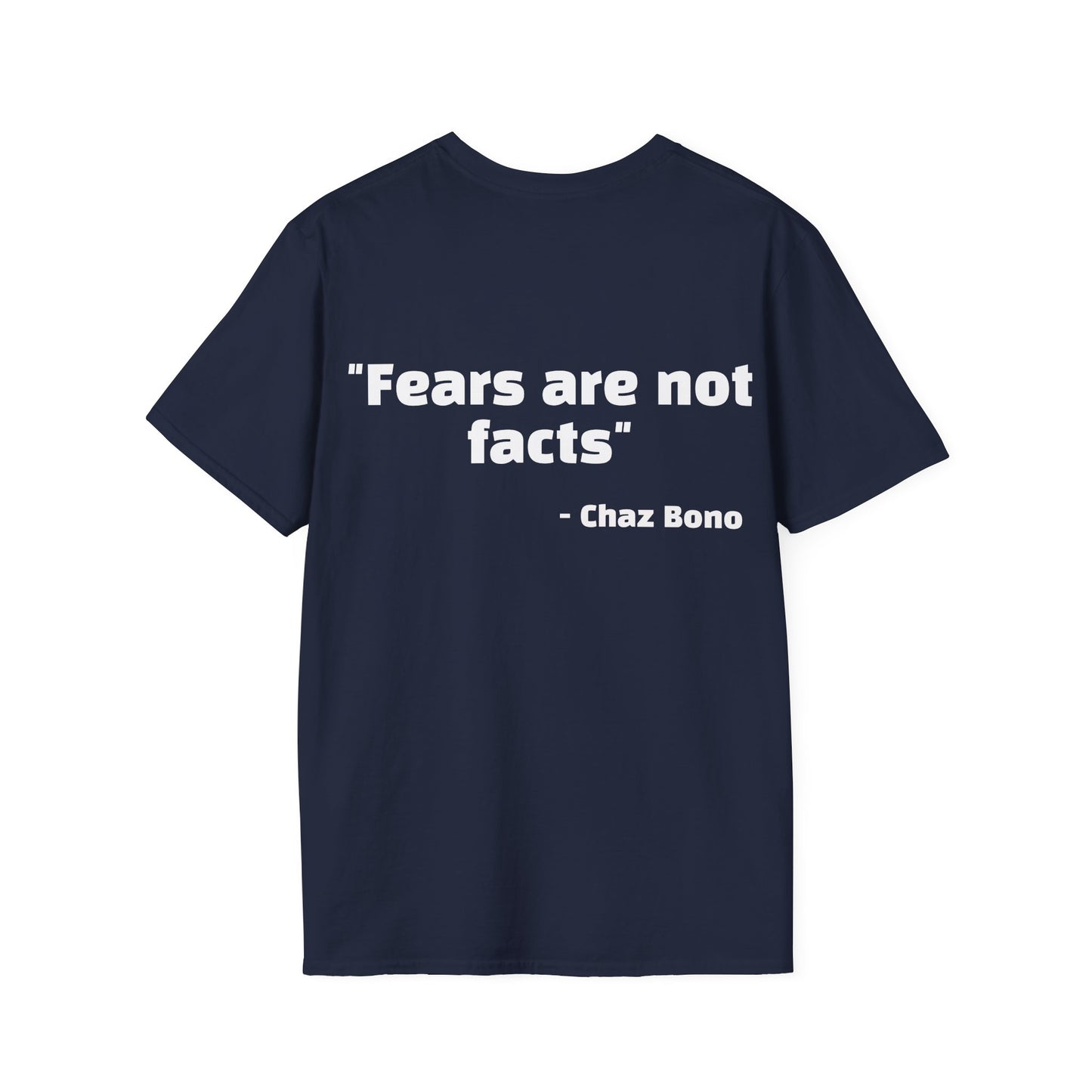 Chaz Bono Quote Tee with Rainbow Patch