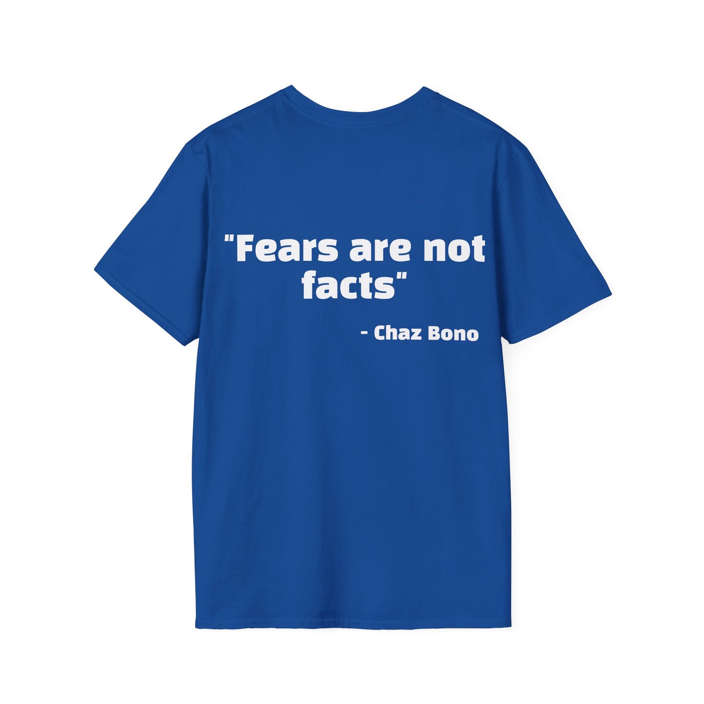 Chaz Bono Quote Tee with Rainbow Patch