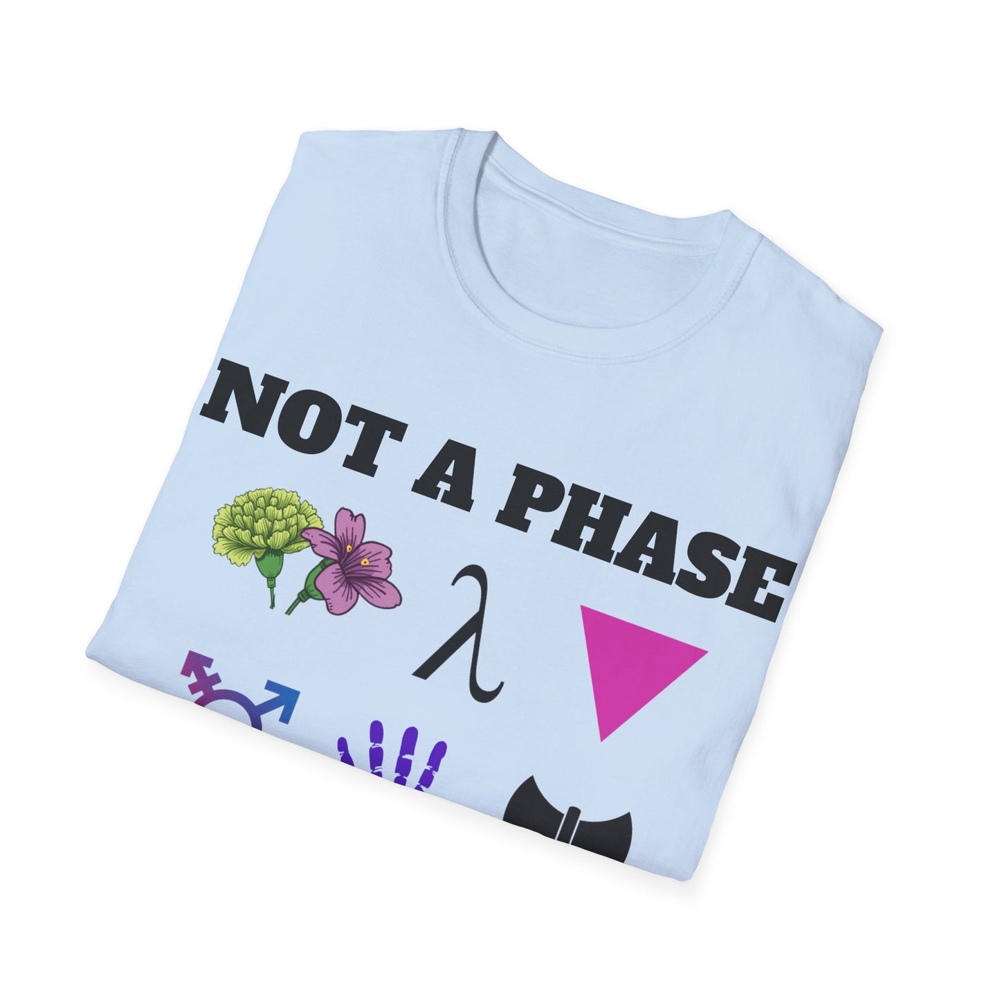 "Not A Phase" LGBTQ+ Symbols Tee