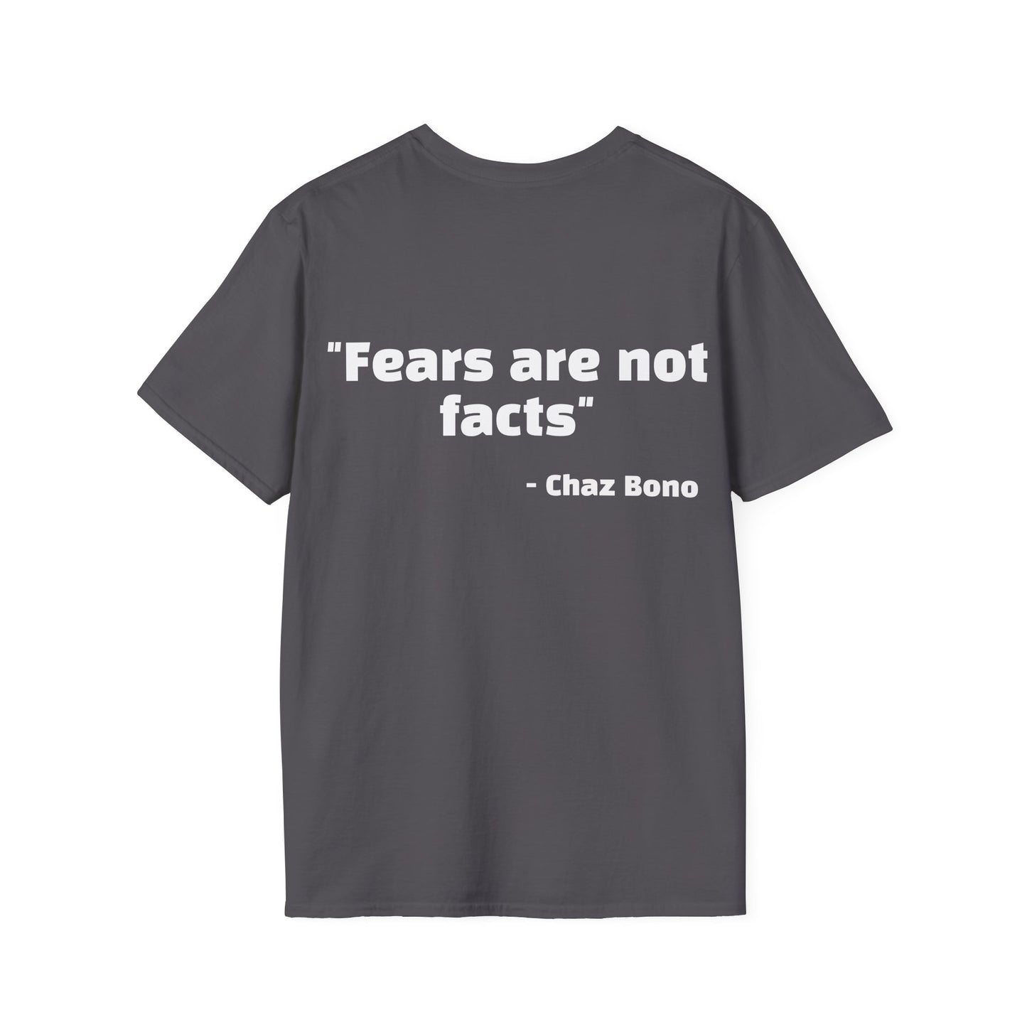 Chaz Bono Quote Tee with Rainbow Patch