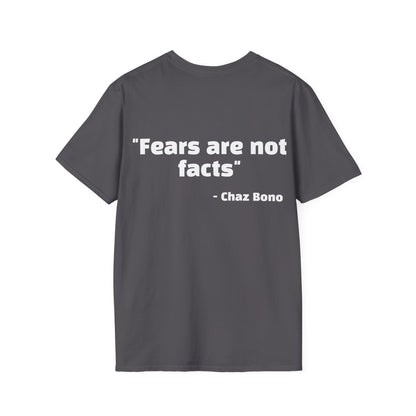 Chaz Bono Quote Tee with Rainbow Patch