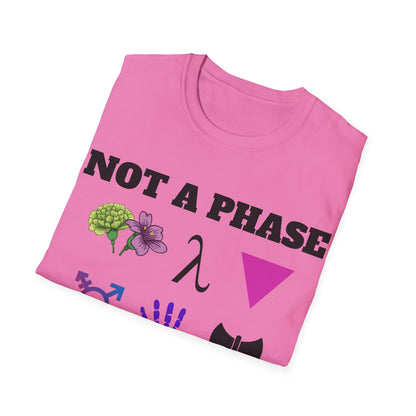 "Not A Phase" LGBTQ+ Symbols Tee