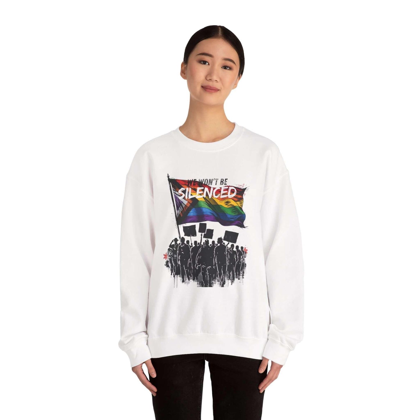 Will not be Silenced Rainbow Flag Crewneck Sweatshirt