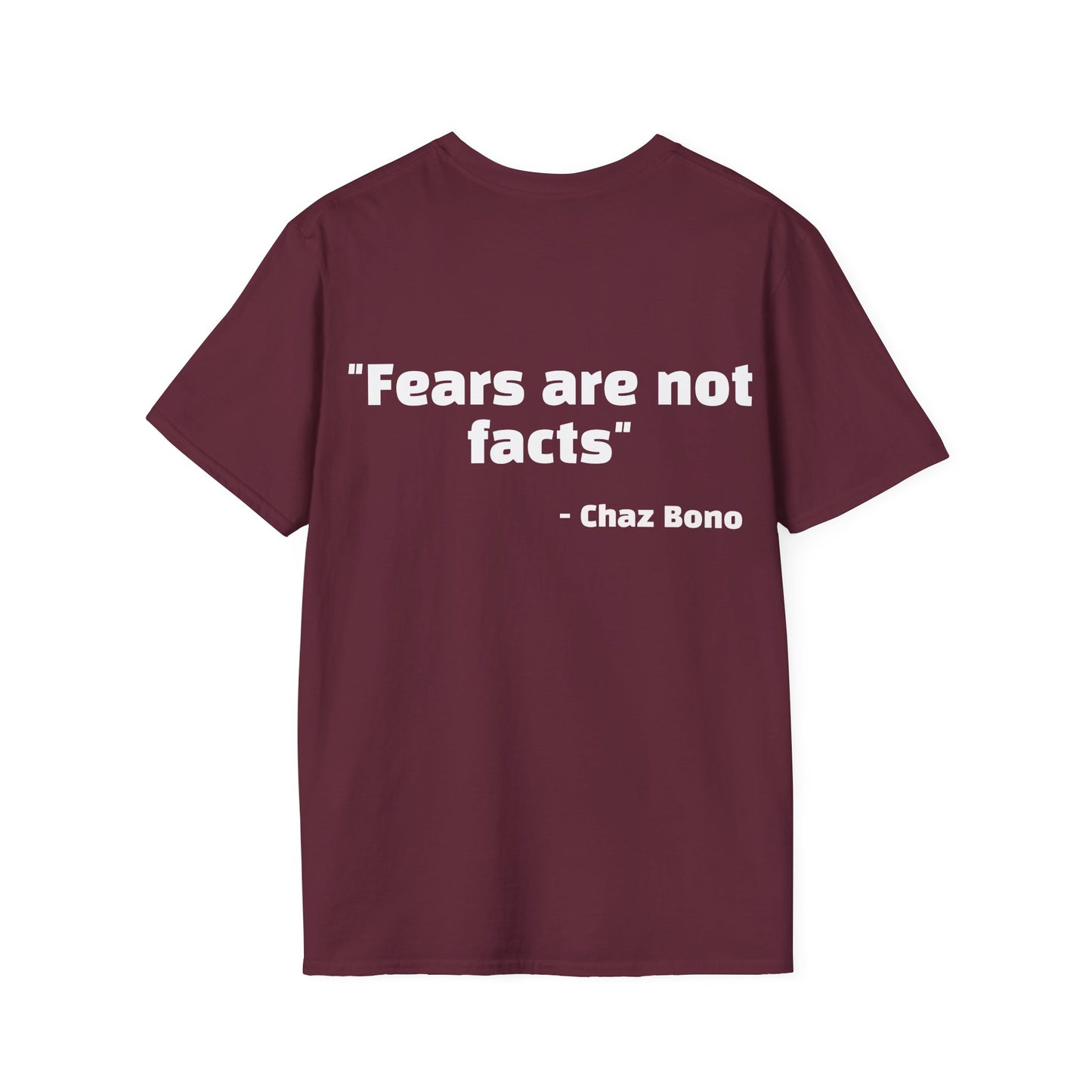 Chaz Bono Quote Tee with Rainbow Patch