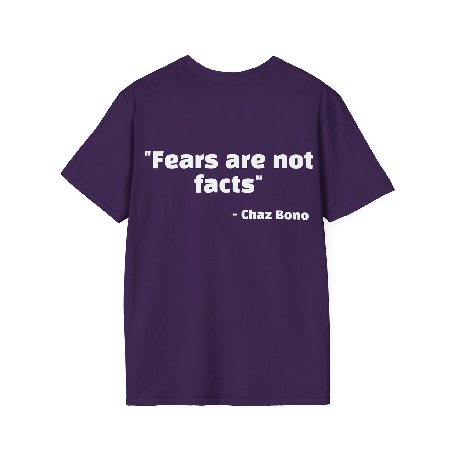 Chaz Bono Quote Tee with Rainbow Patch