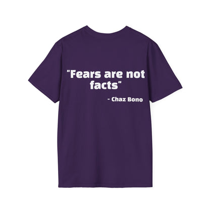 Chaz Bono Quote Tee with Rainbow Patch