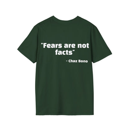 Chaz Bono Quote Tee with Rainbow Patch