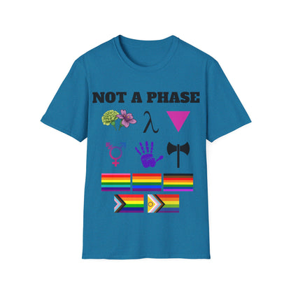 "Not A Phase" LGBTQ+ Symbols Tee