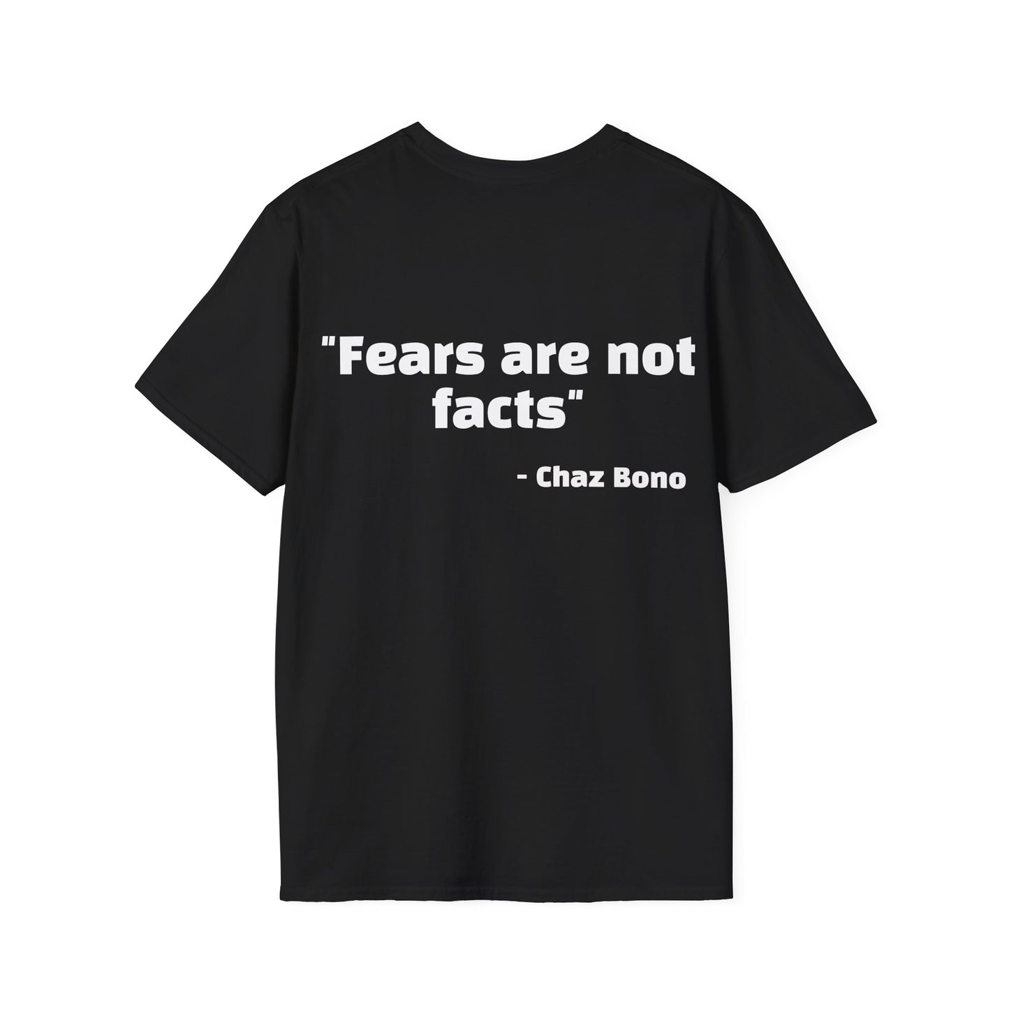 Chaz Bono Quote Tee with Rainbow Patch