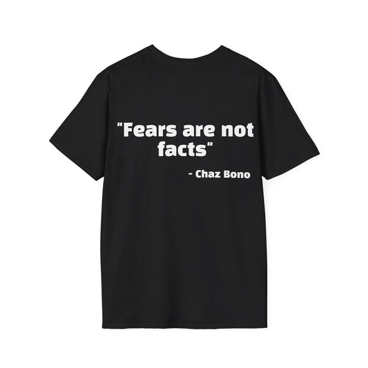 Chaz Bono Quote Tee with Rainbow Patch