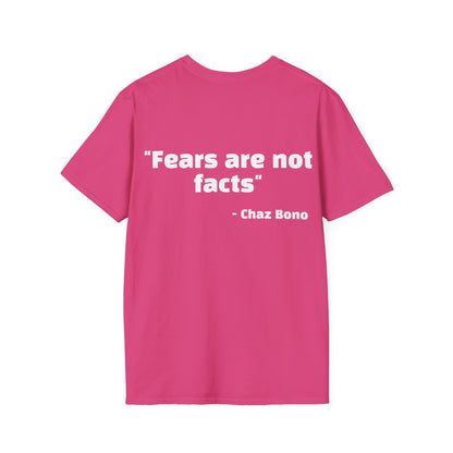 Chaz Bono Quote Tee with Rainbow Patch